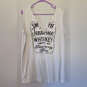 Gray Graphic Tank Top